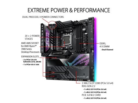 Asus Rog Crosshair X670e Extreme Wifi 6e Socket Am5 Lga 1718 Ryzen