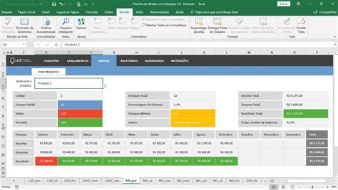 Planilha De Vendas E Controle De Estoque Em Excel