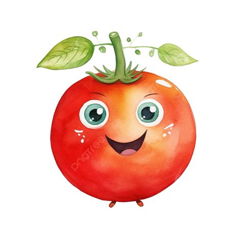 Lindo Tomate En Acuarela Png Dibujos Verdura Icono Vegetal Acuarela