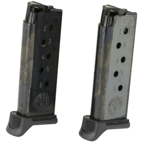 Ruger Oem Magazine 380acp 6rd Fits Ruger Lcp Ii 2 Pack Black