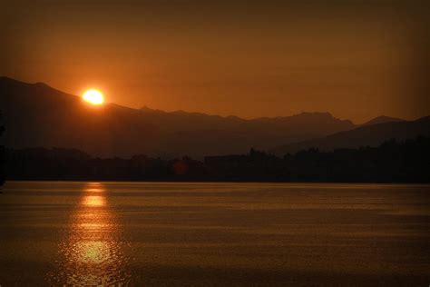 Sunset Over Lake Como Photograph By James Zuffoletto Fine Art America