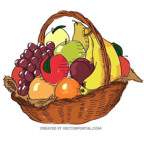 Fruit Basket Illustrationai Royalty Free Stock Svg Vector