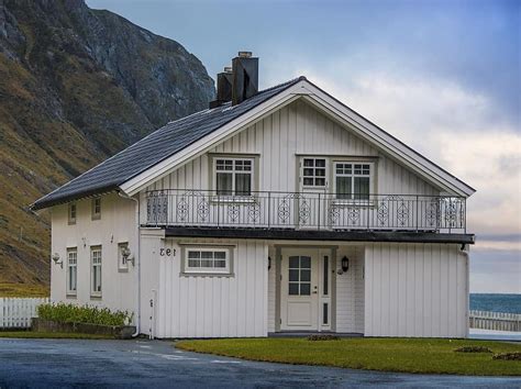 Mountain Port House Reine Lofoten Norway Pikist