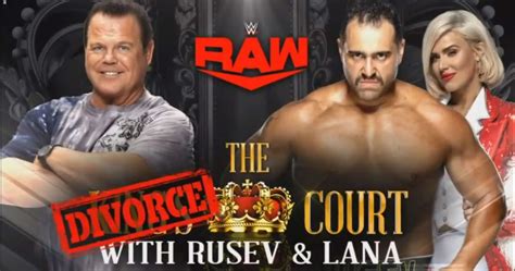 rusev and lana divorce court segment announced for monday s raw