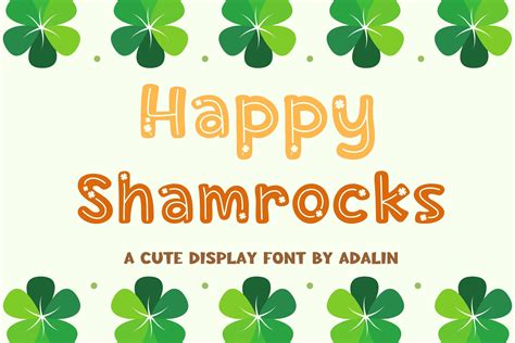 Happy Shamrocks Font By Adalin Digital · Creative Fabrica