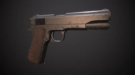 Gun Colt 1911 3d Turbosquid 1513740