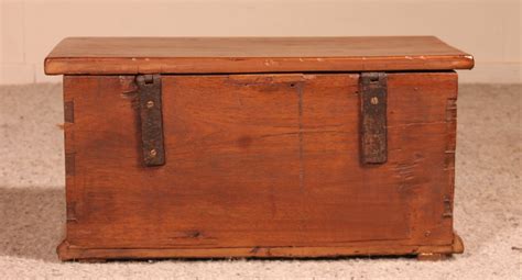 Small Indian Spice Chest In Teak 19th Century