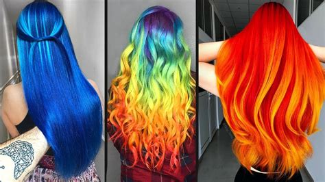Top 10 Amazing Hair Color Transformation For Long Hairrainbow