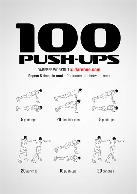 100 Push Up Challenge Chart