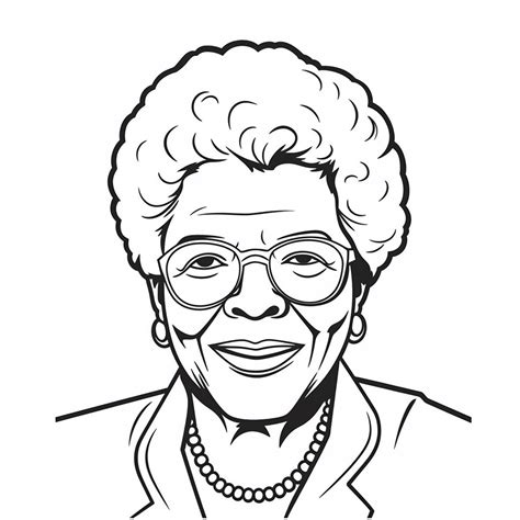 Coloring Tribute To Maya Angelou Coloring Page