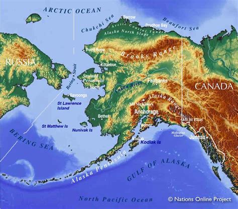 Alaska Map Usa Physical Map Of Alaska Modulelocation Mapdatausa