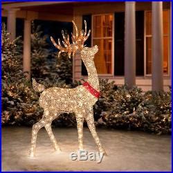 Quickly find the best offers for christmas reindeer decorations outdoor on newsnow classifieds. Outdoor Christmas Set of 2 Champagne Lighted Reindeer Doe ...