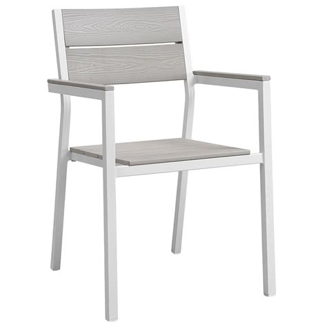 Whether you prefer a more modern look bench seat or that classic french style bistro chair. Murano Modern White Outdoor Dining Chair | Eurway