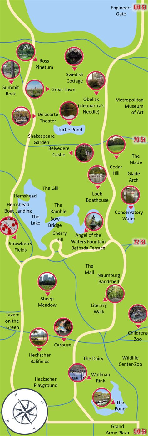 Tour Central Park Map Printable