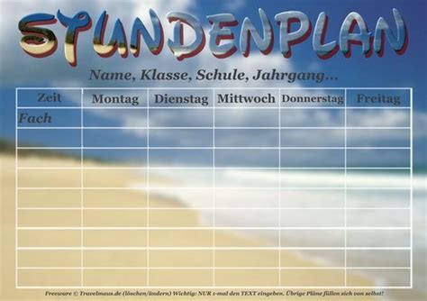 Medikamentenplan (pdf/word) zum ausdrucken ; PDF-Stundenpläne am PC ausfüllen und ausdrucken ...