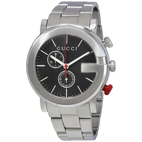 Gucci Ya101361 Mens G Chrono Silver Tone Stainless Steel 101m Series