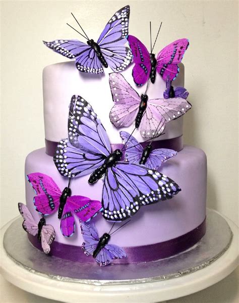 Purple Butterfly Cake Purple Butterfly Cake Butterfly Cakes Mother Birthday Cake