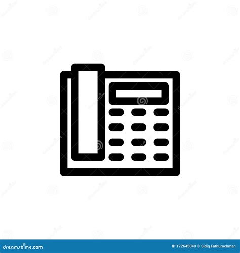Telephone Fax Icon Stock Vector Illustration Of Flat 172645040