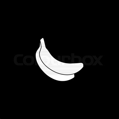 Banana Icon Silhouette Style Stock Vector Colourbox