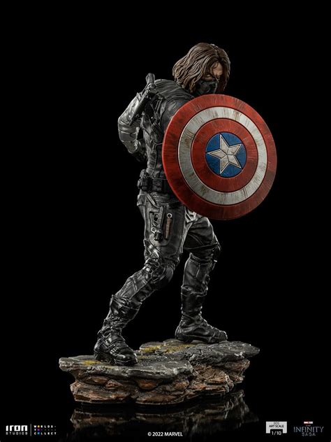 The Winter Soldier Wields Captain Americas Shield With Iron Studios