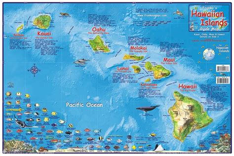 Hawaiian Islands Map Hawaiian Islands Hawaiian Islands Art