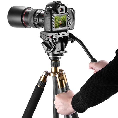 Pro Video Camera Fluid Drag Tripod Head For Cameras Tripods And Monopod