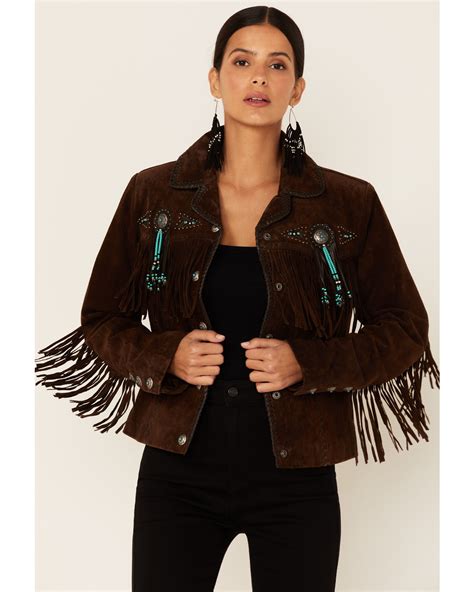 Scully Womens Fringe And Beaded Boar Suede Leather Jacket L152 86 Ebay