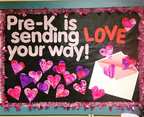 Pre K Valentines Day Bulletin Board Idea Sending Love Your Way Tie