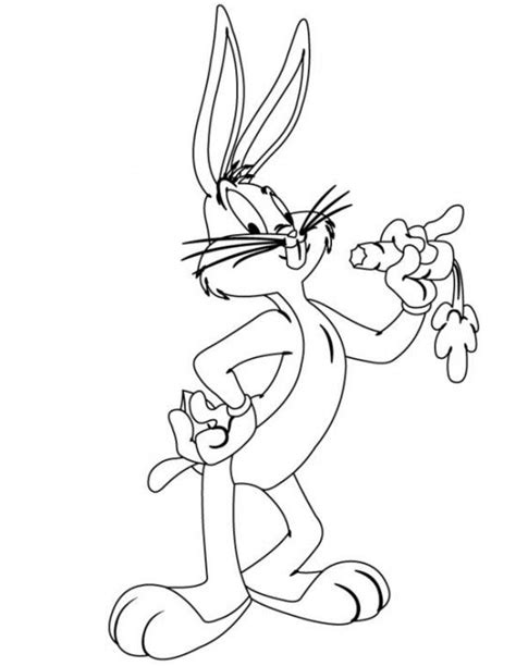 Printable Bugs Bunny Coloring Pages Scenery Mountains