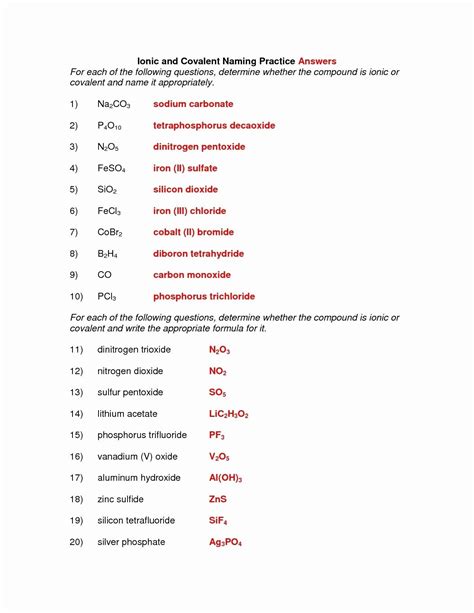 Naming Ionic Compounds Worksheet Answers Lovely Number Atoms In A