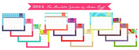 Free Printable Calendar 2014 By Anders Ruff Custom Designs