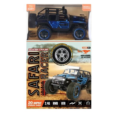 Power Craze Safari Racer High Speed Buggy Blue Remote Control 124