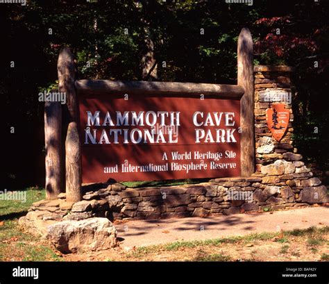 Mammoth Cave National Park Sign In Kentucky Usa Stock Photo Alamy