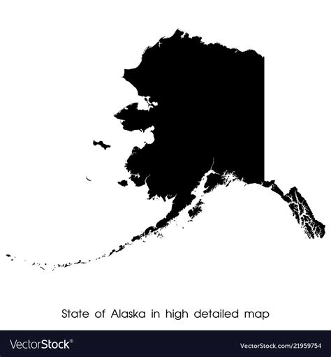 Map Alaska Royalty Free Vector Image Vectorstock