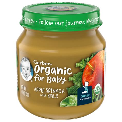 Save On Gerber Stage 2 Baby Food Apple Spinach With Kale Organic Order