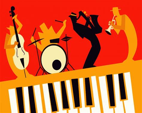 Illustration Latin Musicians Jazz Paint By Numbers Canvas Paint By
