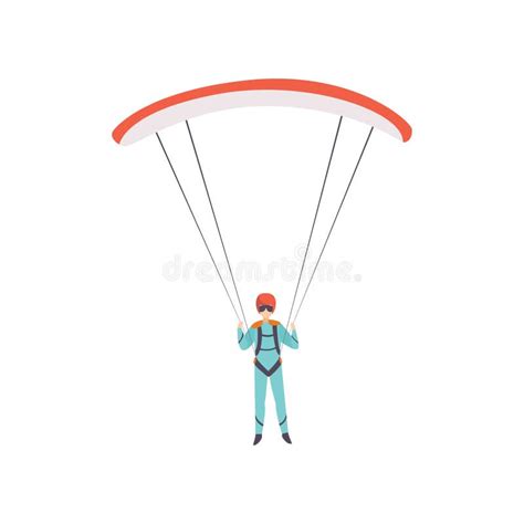 Skydiver Flying In The Sky Extreme Sport Leisure Activity Concept