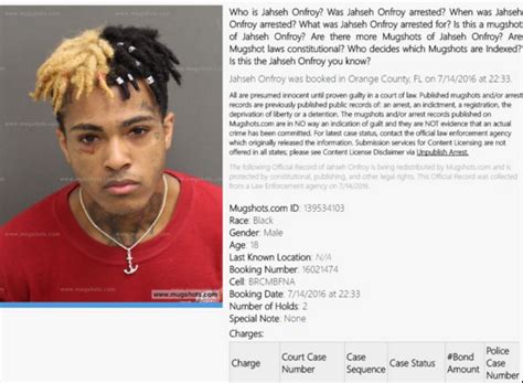 Xxxtentacion Has Been Arrested On Robbery And Assault Charges Daily