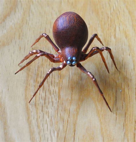 Sculpture Wooden Spider Sculpture Spider Spider Carving Etsy