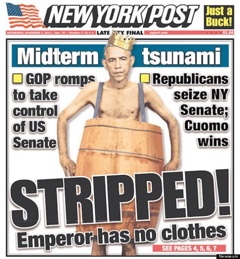 New York Post Front Page Shows A Naked Obama Stripped Of Control