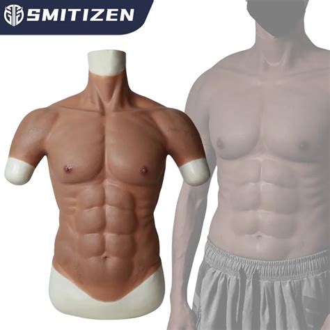 Smitizen Silicone Muscle Suit For Men Cosplay Costumes Fake Chest