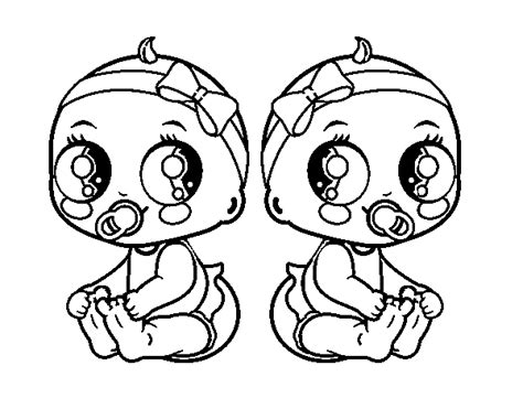 Anime Twins Coloring Page