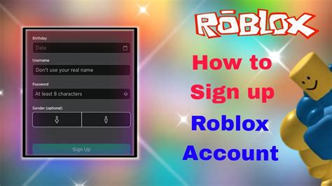 How To Sign Up Roblox Account Roblox Youtube