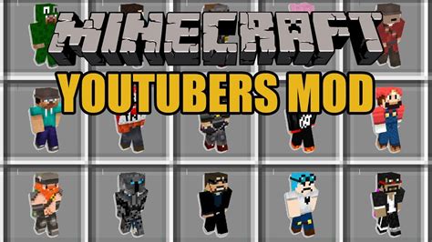 Youtubers Mod Minecraft Mod Showcase Youtube