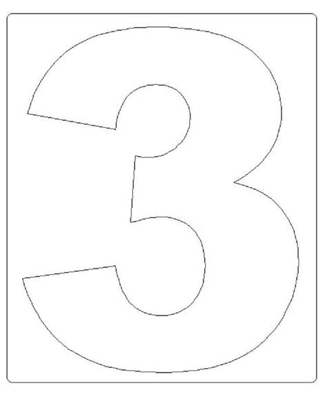 Molde de Números para imprimir 3 Molde de números Números para