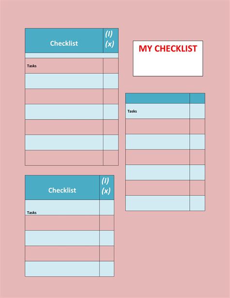 Editable Daily Checklist Template