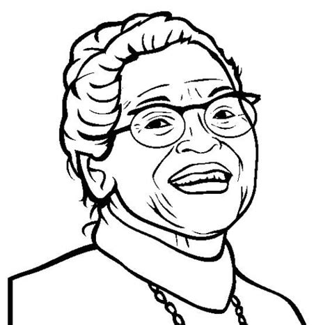 Rosa Parks Coloring Page February Black History Month Black History