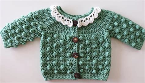Crochet Baby Cardigan With Bobble Stitch We Love Crochet