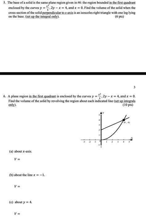 Solved The Base Of A Solid Is The Same Plane Region Given In 6 The Region Bounded In The First