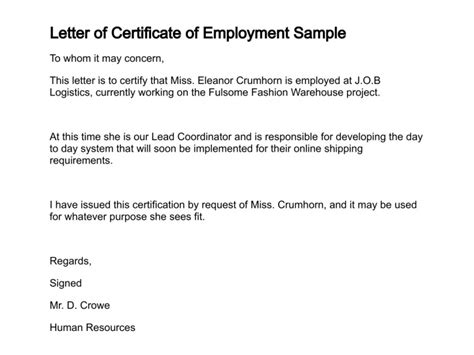 Download request employment verification letter from employer in doc. Certificate Of Employment Currently Employed - planner ...